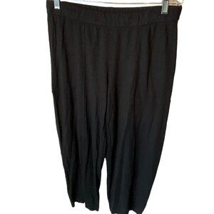 Eileen Fisher Black‎ Small Women's Lightweight Ankle Length Pants Pockets